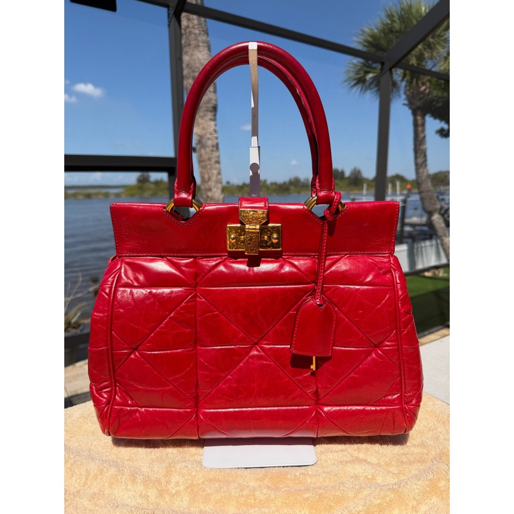 Marc Jacobs Cherry Tart Patchwork Leather Klein Bag w/ original tags pre 2005